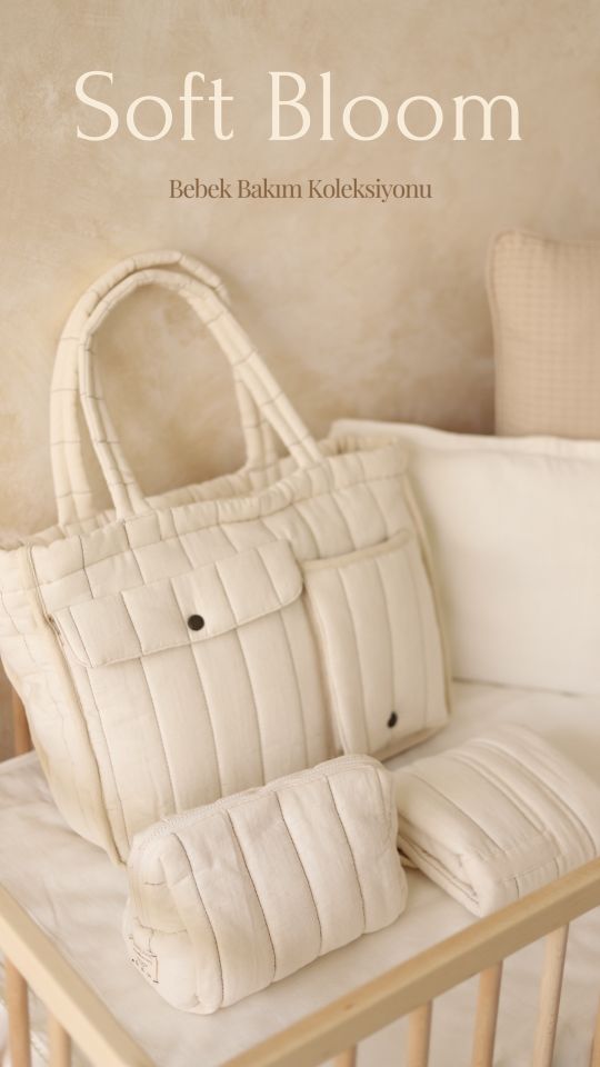 Soft Bloom Bebek Bakım Çanta ve Seti