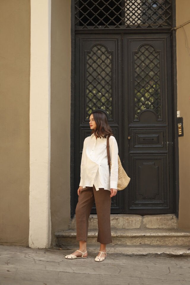 Keten Pantolon | Mom