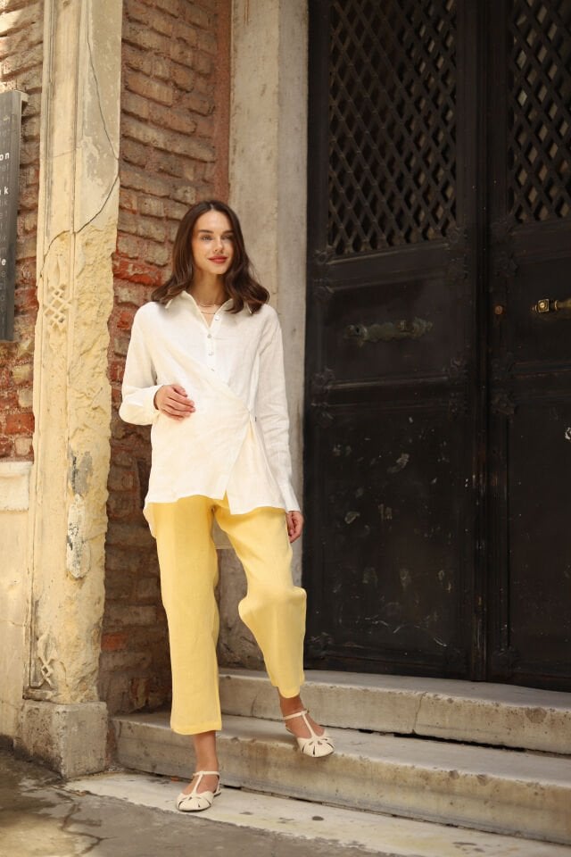 Keten Pantolon | Mom
