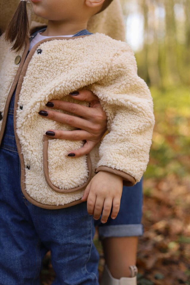 Bear Hug Çocuk Mont | Krem