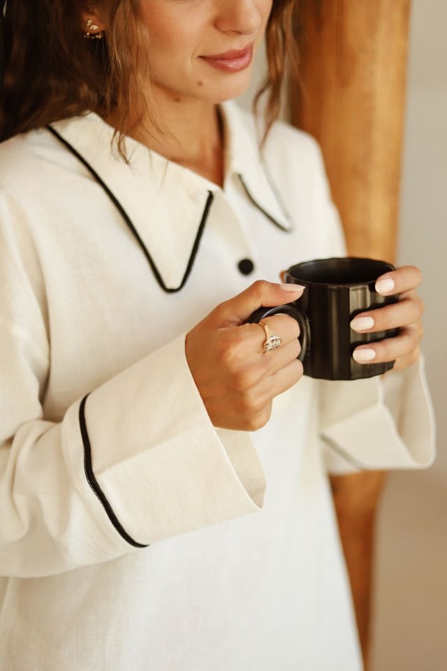 Siyah Biyeli Gecelik